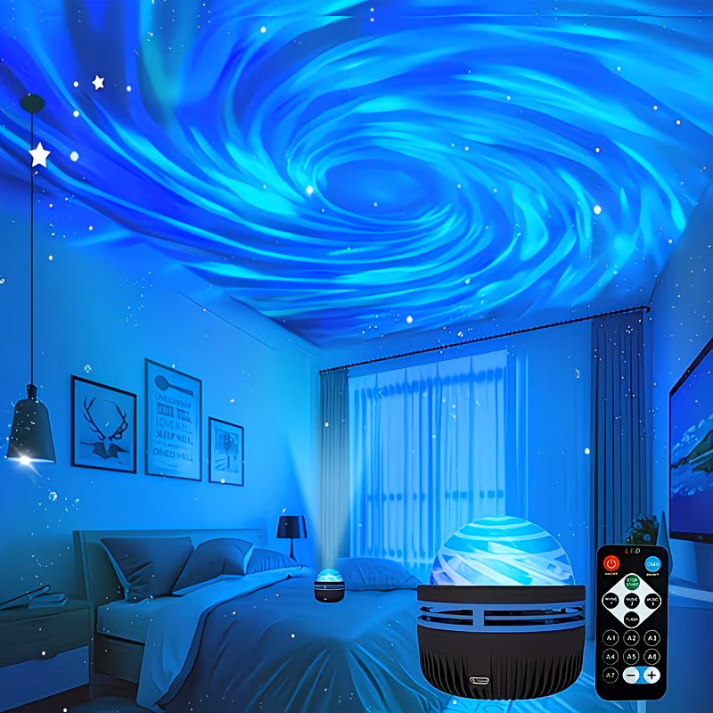 Water Ripple Ocean Waves Projector Lamp, with 14 Light Effects