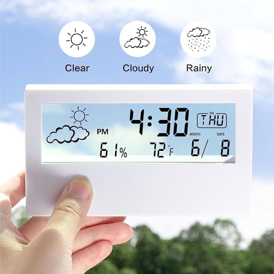 Transparent Glass Desk Alarm Clock