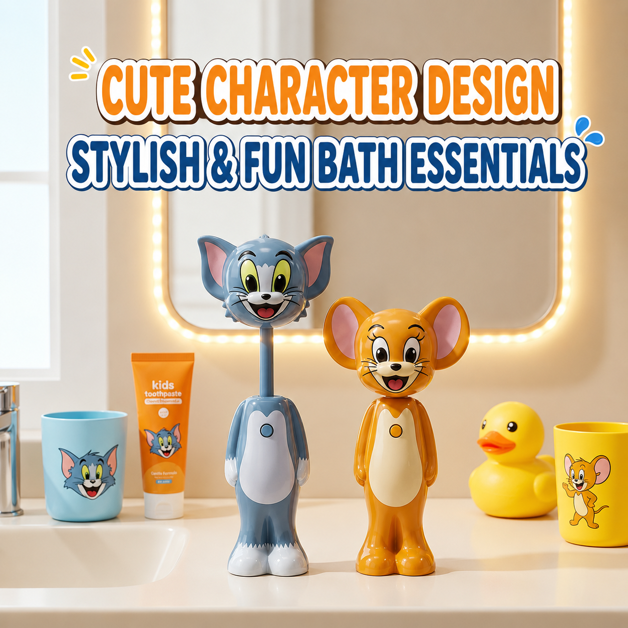 Tom & Jerry Kids Toothbrush – Cute Character Toothbrush for Kids