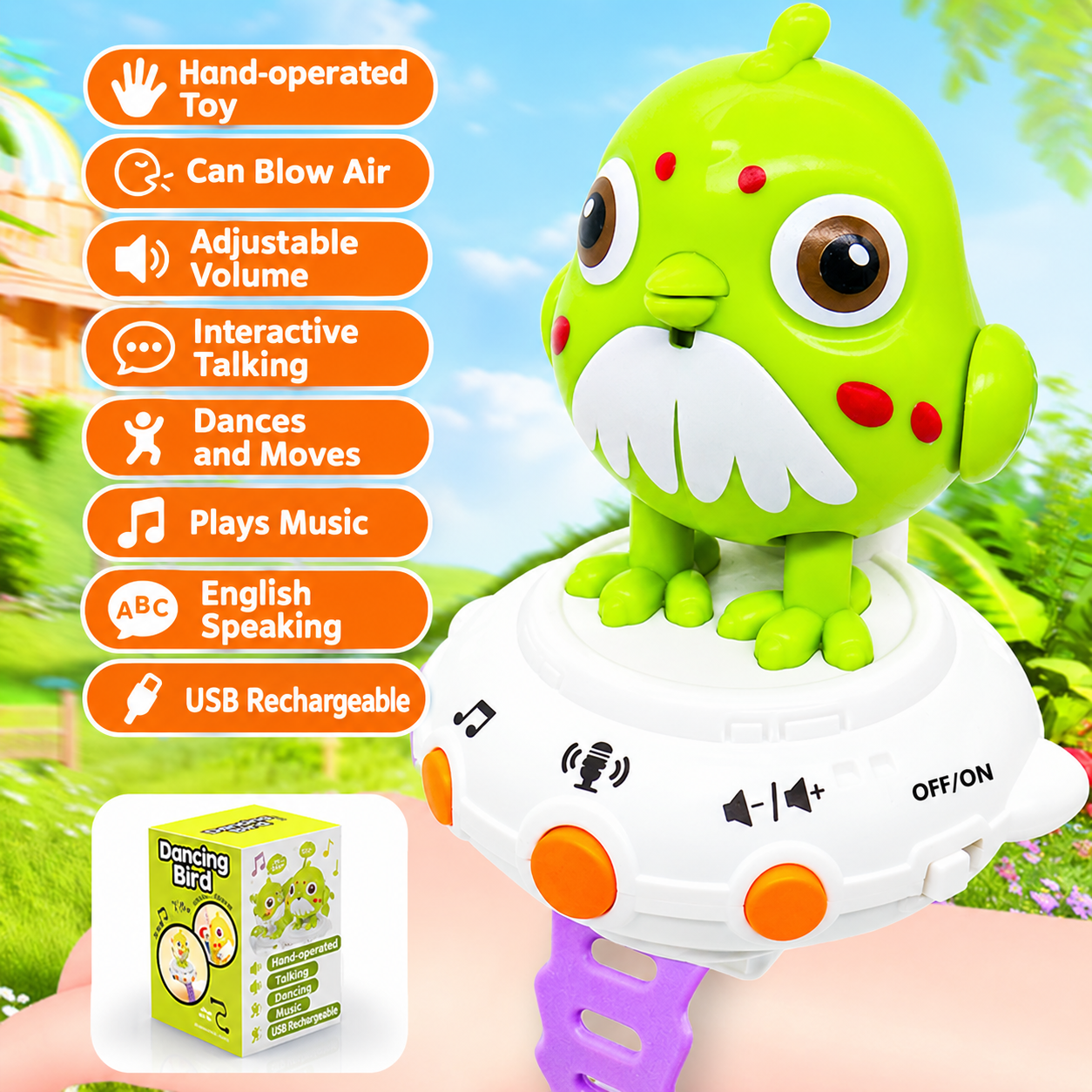 Kids Cute Bird Voice Interaction Watch — view 3